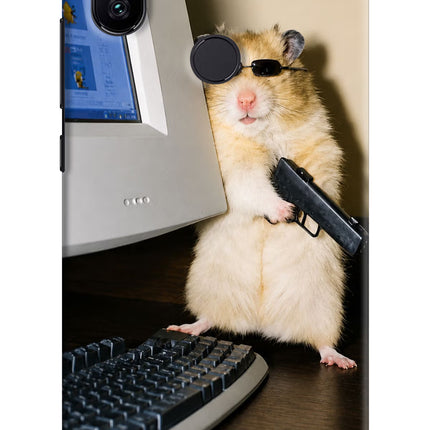 Hacker Hamster Mi A2 Hard Case Back Cover by Casekaro