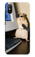 Hacker Hamster Mi A2 Hard Case Back Cover by Casekaro