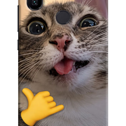 Silly Cat Call Mi A2 Hard Case Back Cover by Casekaro
