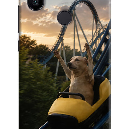 Rollercoaster Dog Mi A2 Hard Case Back Cover by Casekaro