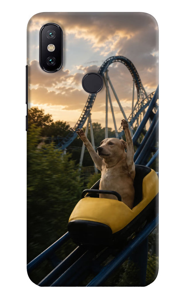 Rollercoaster Dog Mi A2 Hard Case Back Cover by Casekaro