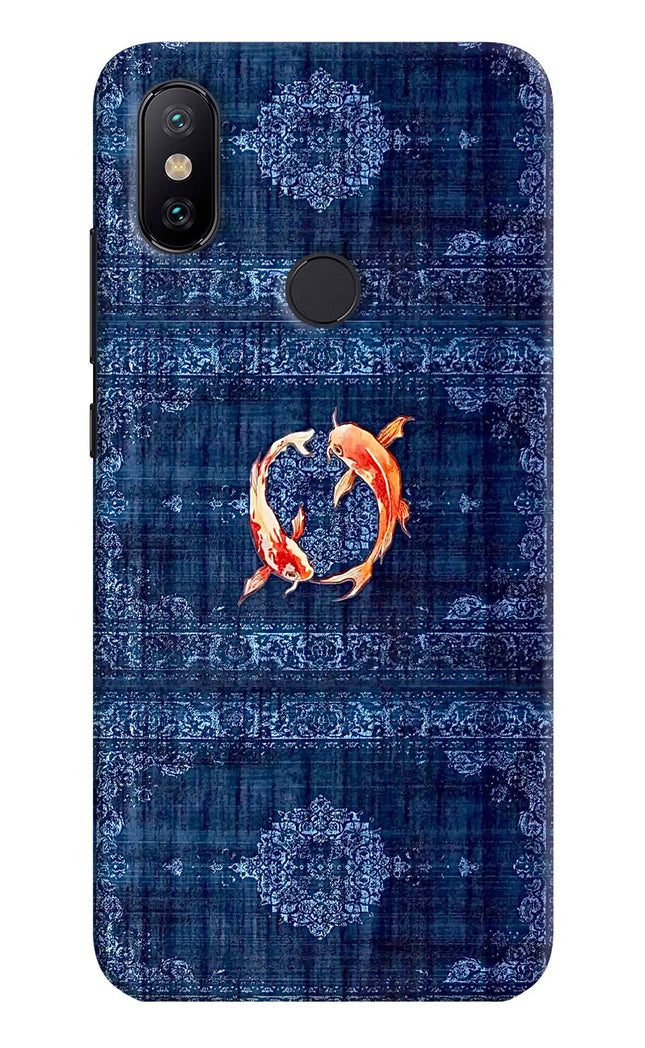 Koi Blue Mi A2 Hard Case Back Cover by Casekaro
