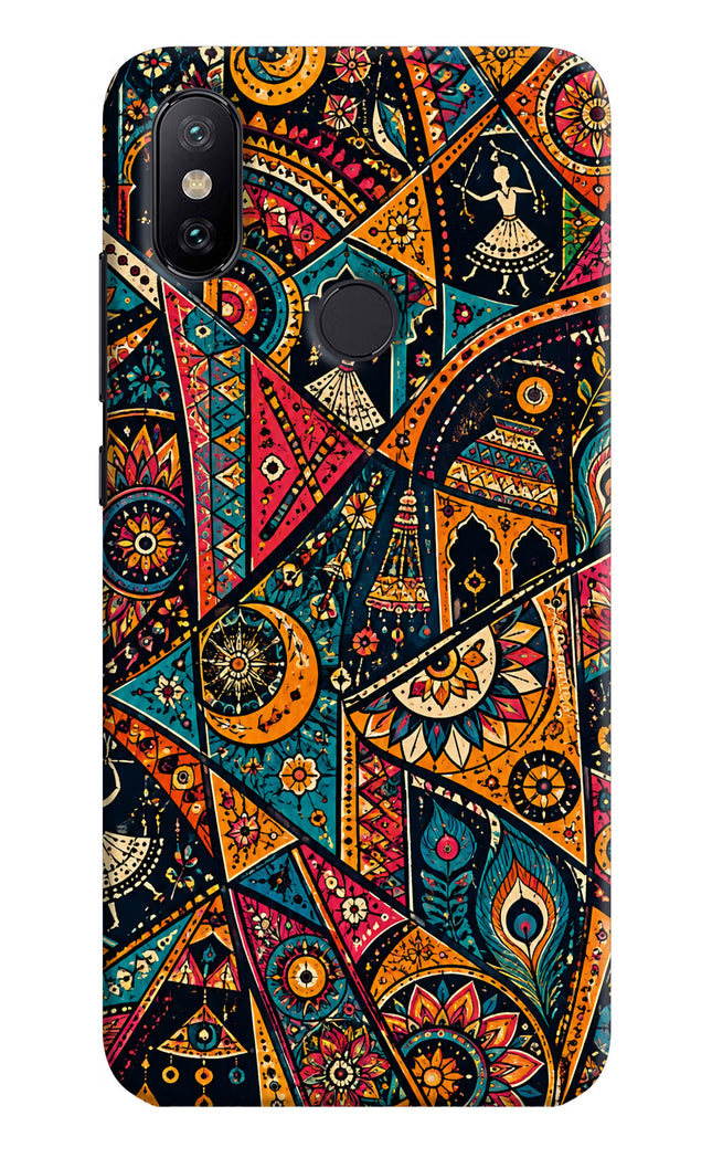 Folk Print Mi A2 Hard Case Back Cover by Casekaro