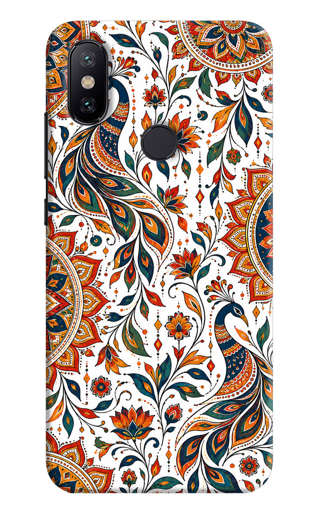 White Mayura Mi A2 Hard Case Back Cover by Casekaro