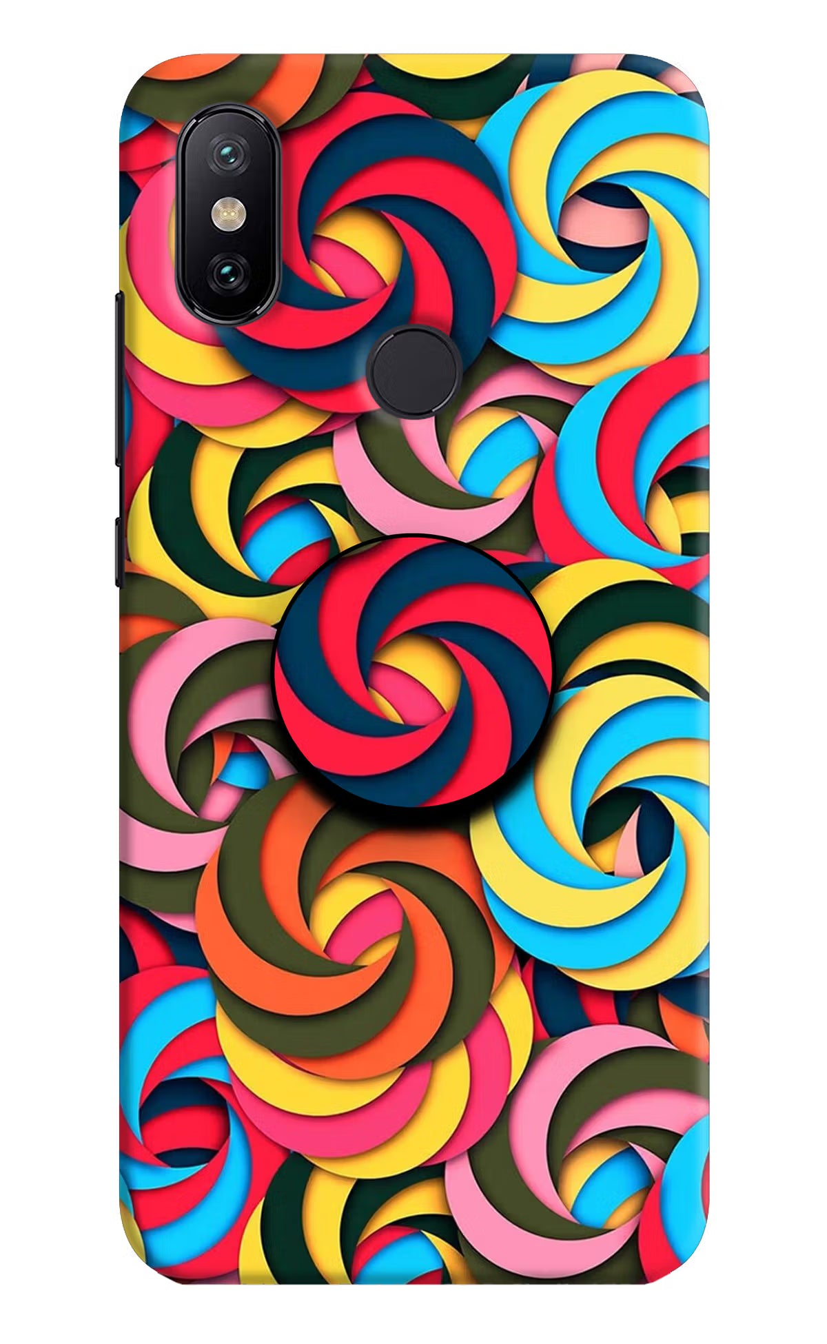 Spiral Pattern Mi A2 Pop Case by Casekaro
