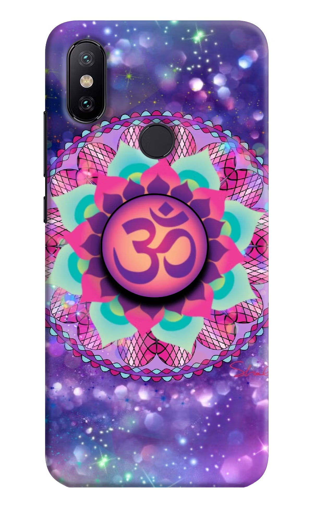 Om Purple Mi A2 Pop Case by Casekaro