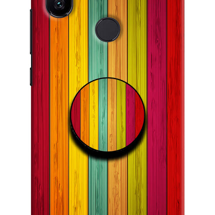 Multicolor Wooden Mi A2 Pop Case by Casekaro