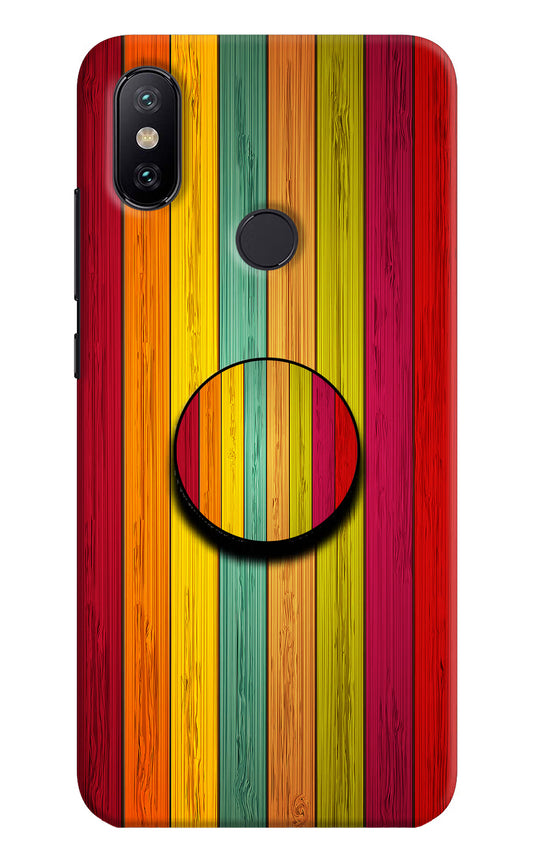 Multicolor Wooden Mi A2 Pop Case by Casekaro