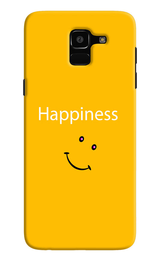 Happiness With Smiley Samsung J6 Hard Case Back Cover by Casekaro