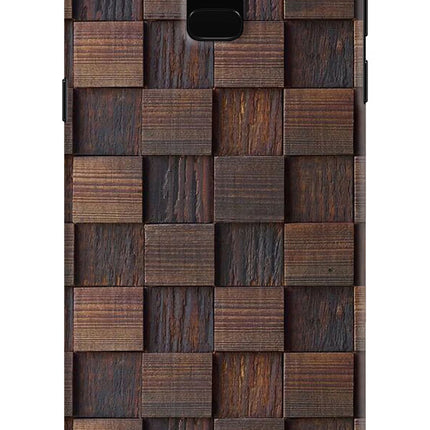 Wooden Cube Design Samsung J6 Hard Case Back Cover by Casekaro