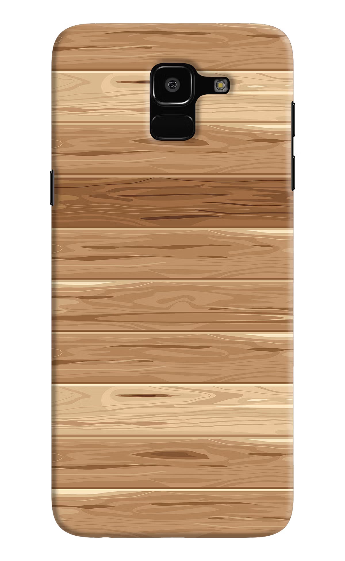 Wooden Vector Samsung J6 Hard Case Back Cover by Casekaro
