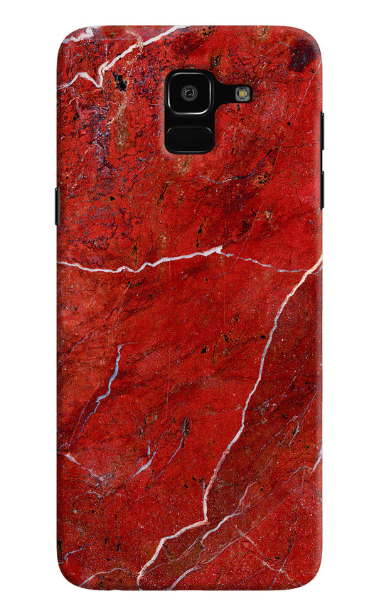 Red Marble Design Samsung J6 Hard Case Back Cover by Casekaro