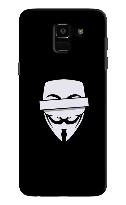 Anonymous Face Samsung J6 Hard Case Back Cover by Casekaro