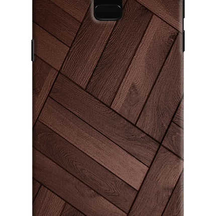 Wooden Texture Design Samsung J6 Hard Case Back Cover by Casekaro