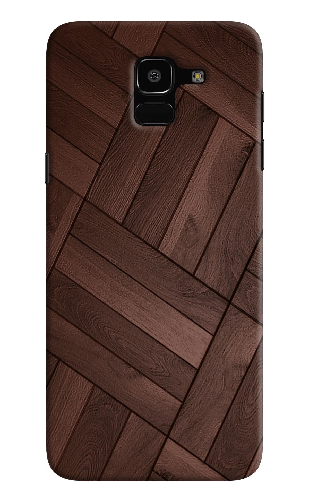 Wooden Texture Design Samsung J6 Hard Case Back Cover by Casekaro