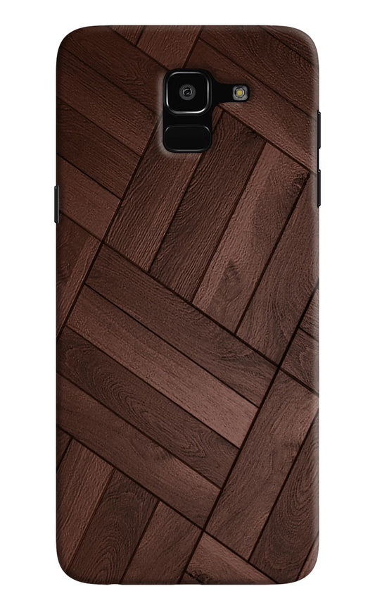 Wooden Texture Design Samsung J6 Hard Case Back Cover by Casekaro