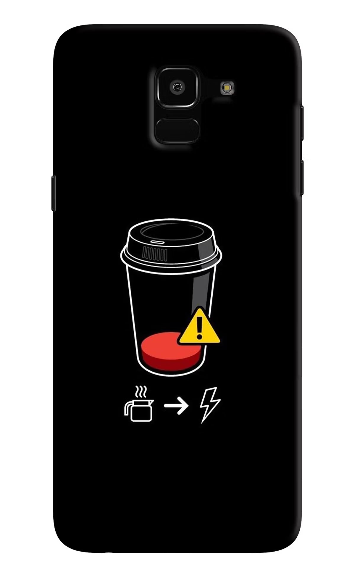 Coffee Samsung J6 Hard Case Back Cover by Casekaro