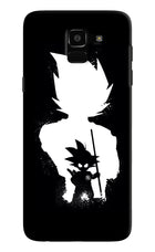 Goku Shadow Samsung J6 Hard Case Back Cover by Casekaro