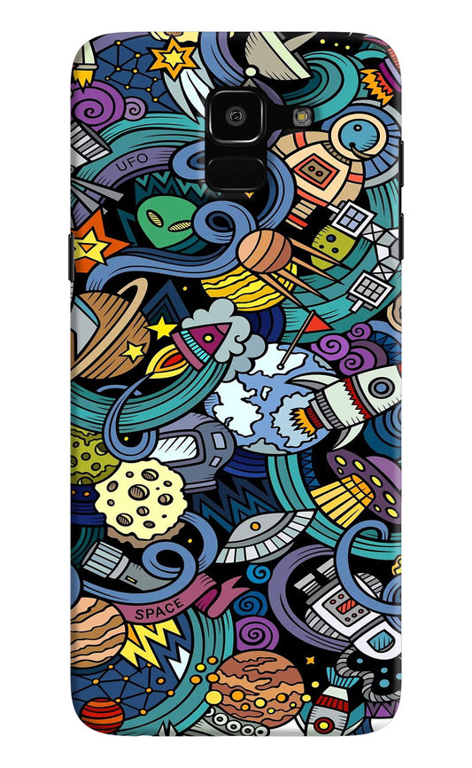 Space Abstract Samsung J6 Hard Case Back Cover by Casekaro
