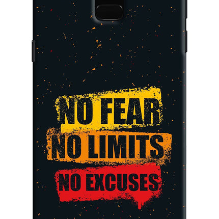 No Fear No Limits No Excuse Samsung J6 Hard Case Back Cover by Casekaro