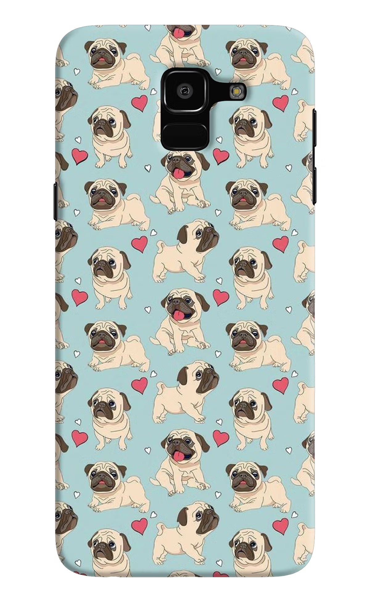 Pug Dog Samsung J6 Hard Case Back Cover by Casekaro