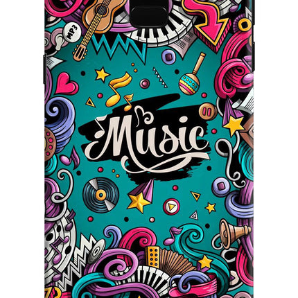 Music Graffiti Samsung J6 Hard Case Back Cover by Casekaro