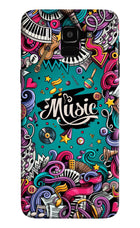 Music Graffiti Samsung J6 Hard Case Back Cover by Casekaro