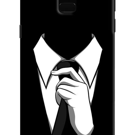 Black Tie Samsung J6 Hard Case Back Cover by Casekaro