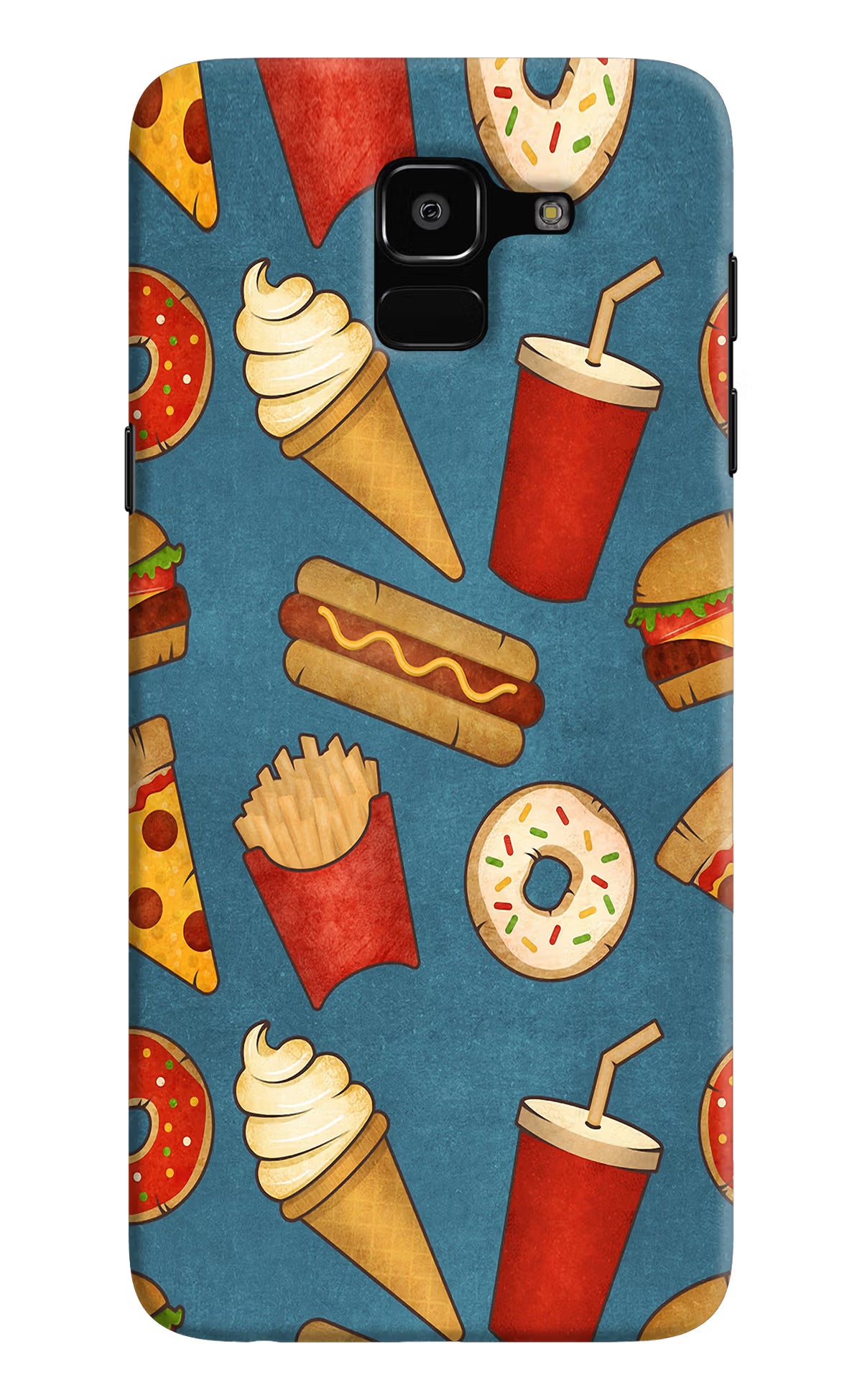 Foodie Samsung J6 Hard Case Back Cover by Casekaro