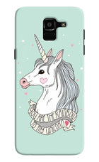 Unicorn Wallpaper Samsung J6 Hard Case Back Cover by Casekaro
