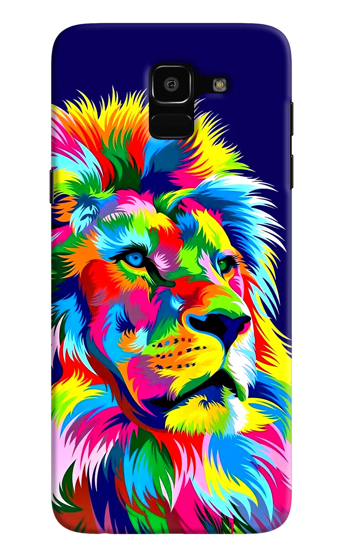 Vector Art Lion Samsung J6 Hard Case Back Cover by Casekaro