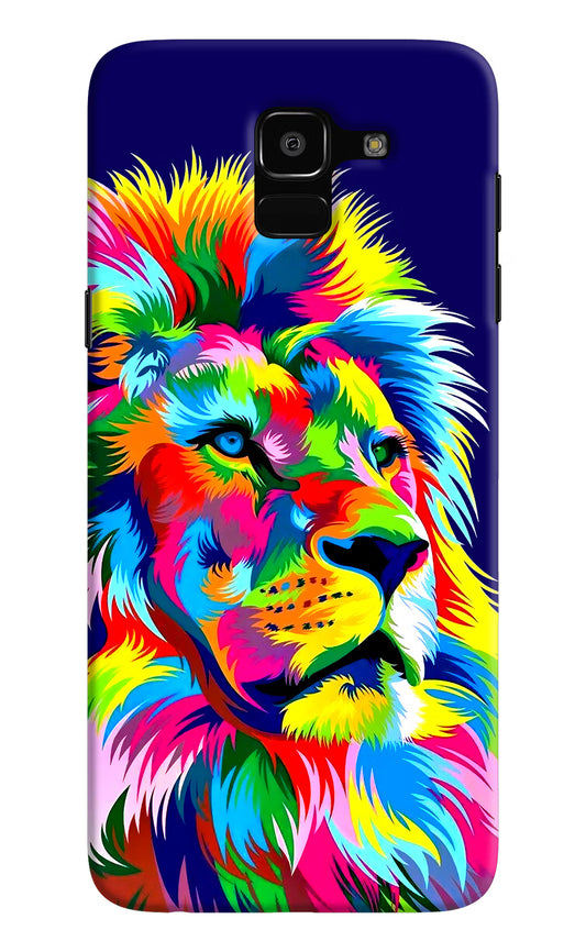 Vector Art Lion Samsung J6 Hard Case Back Cover by Casekaro