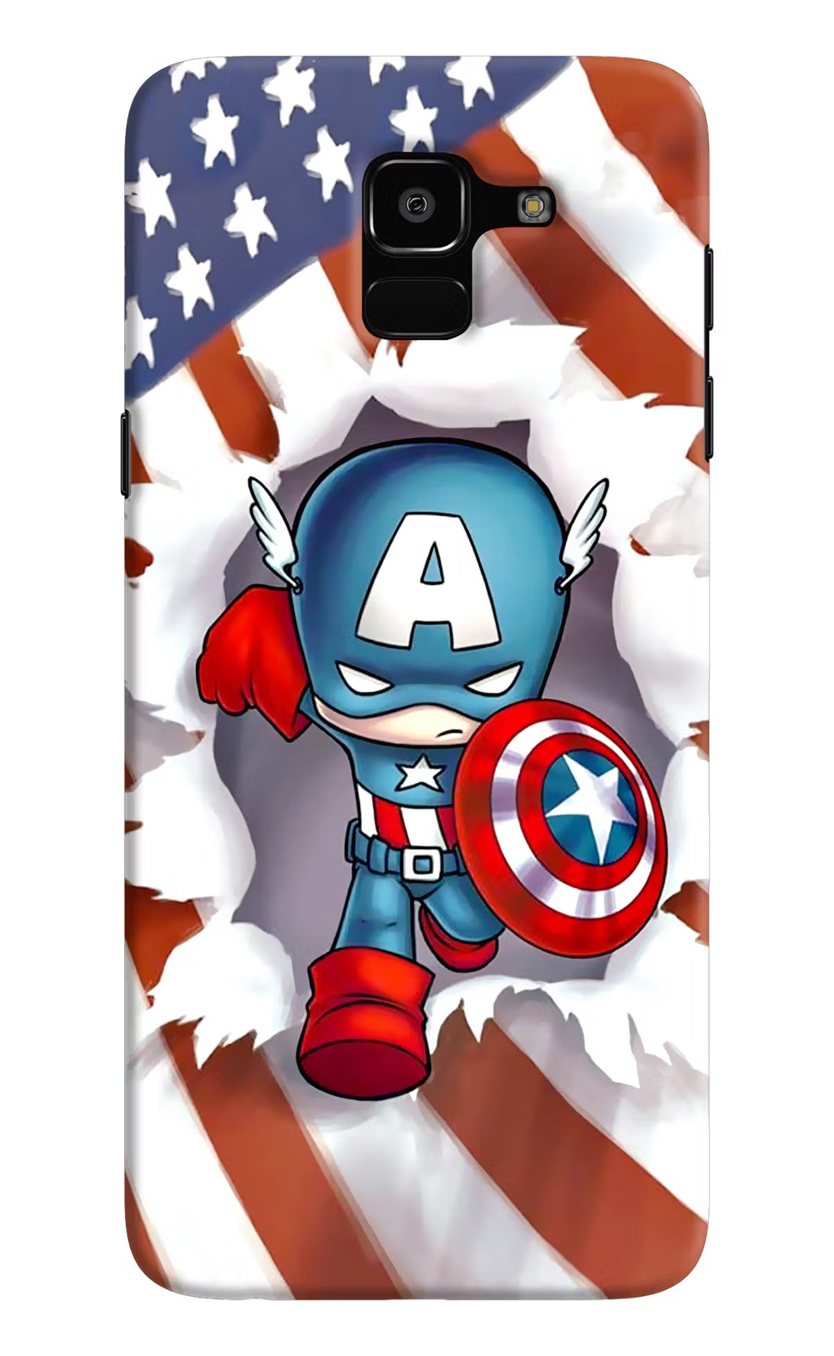 Captain America Samsung J6 Hard Case Back Cover by Casekaro