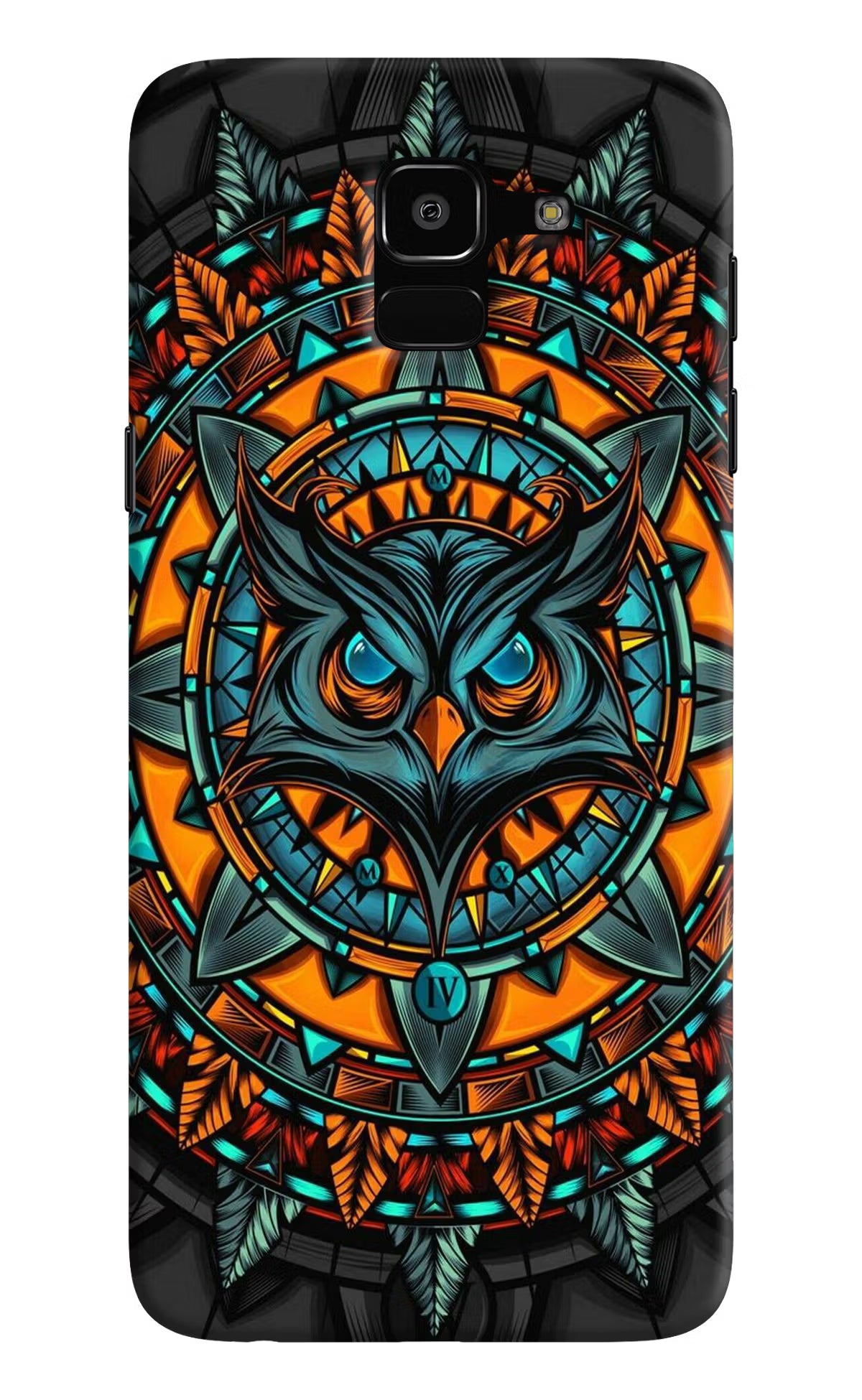 Angry Owl Art Samsung J6 Hard Case Back Cover by Casekaro