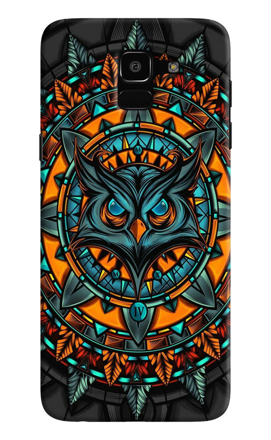 Angry Owl Art Samsung J6 Hard Case Back Cover by Casekaro