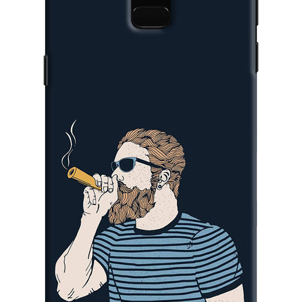 Smoking Samsung J6 Hard Case Back Cover by Casekaro