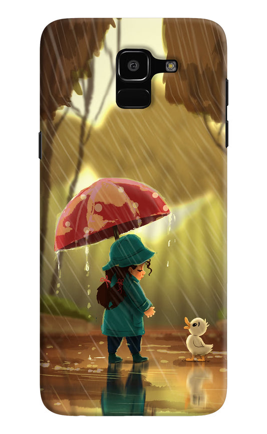 Rainy Day Samsung J6 Hard Case Back Cover by Casekaro