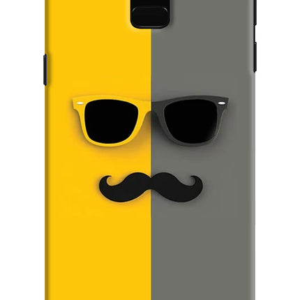 Sunglasses with Mustache Samsung J6 Hard Case Back Cover by Casekaro