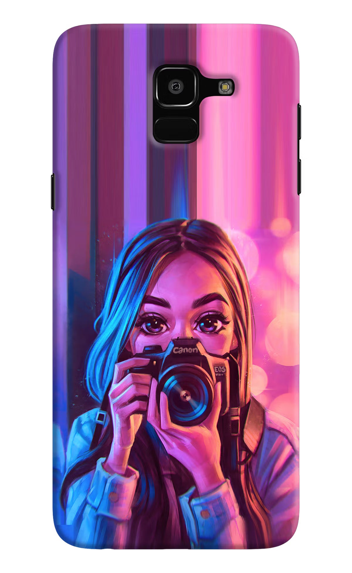 Girl Photographer Samsung J6 Hard Case Back Cover by Casekaro