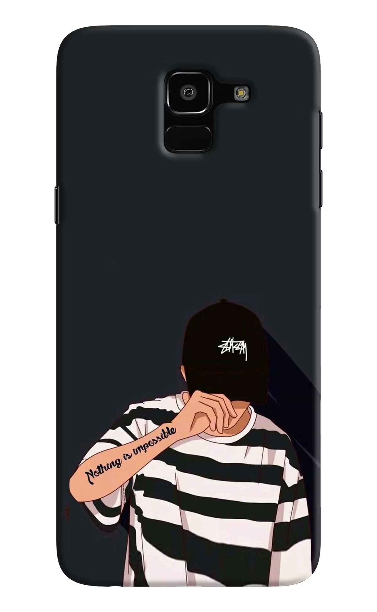 Aesthetic Boy Samsung J6 Hard Case Back Cover by Casekaro