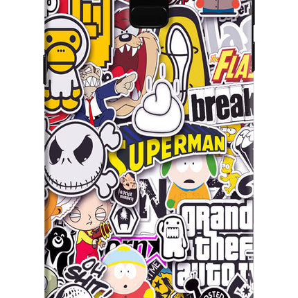 Sticker Bomb Samsung J6 Hard Case Back Cover by Casekaro