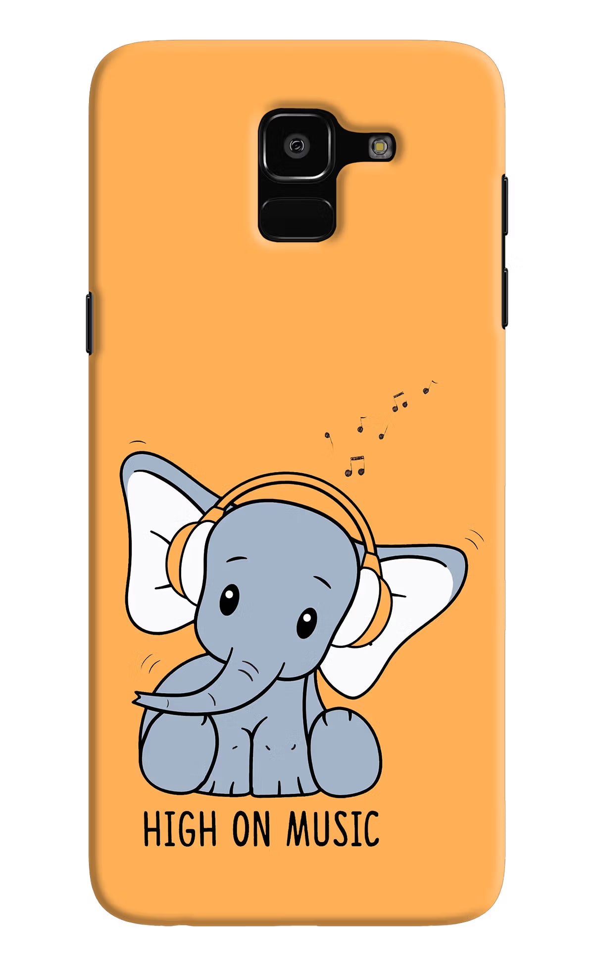 High On Music Samsung J6 Hard Case Back Cover by Casekaro