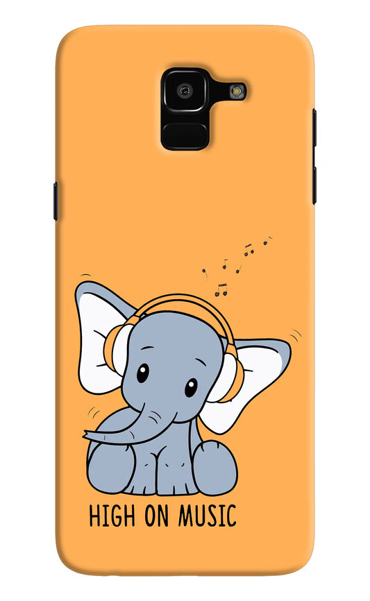 High On Music Samsung J6 Hard Case Back Cover by Casekaro