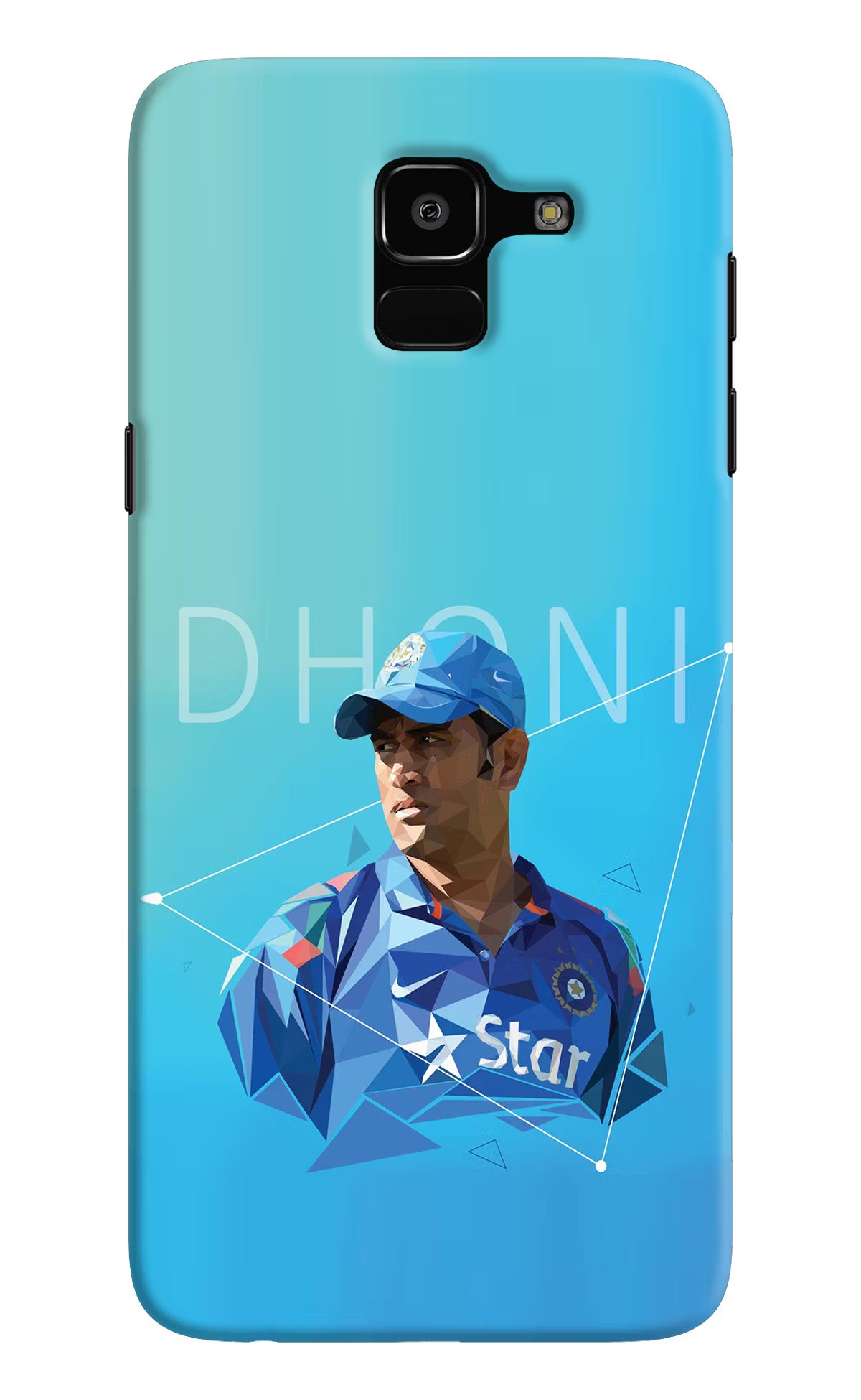 Dhoni Artwork Samsung J6 Hard Case Back Cover by Casekaro
