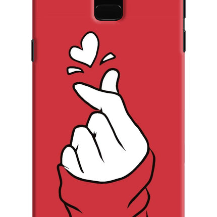 Korean Love Sign Samsung J6 Hard Case Back Cover by Casekaro