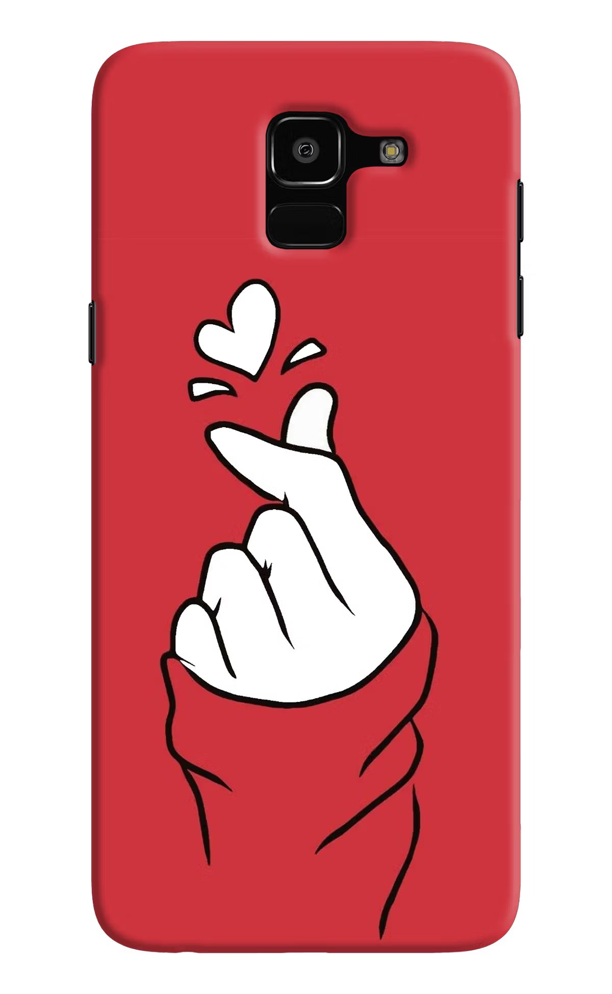 Korean Love Sign Samsung J6 Hard Case Back Cover by Casekaro