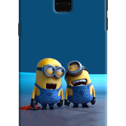 Minion Laughing Samsung J6 Hard Case Back Cover by Casekaro