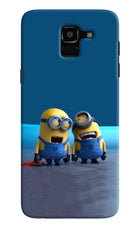 Minion Laughing Samsung J6 Hard Case Back Cover by Casekaro