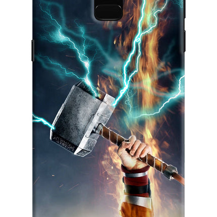 Thor Hammer Mjolnir Samsung J6 Hard Case Back Cover by Casekaro