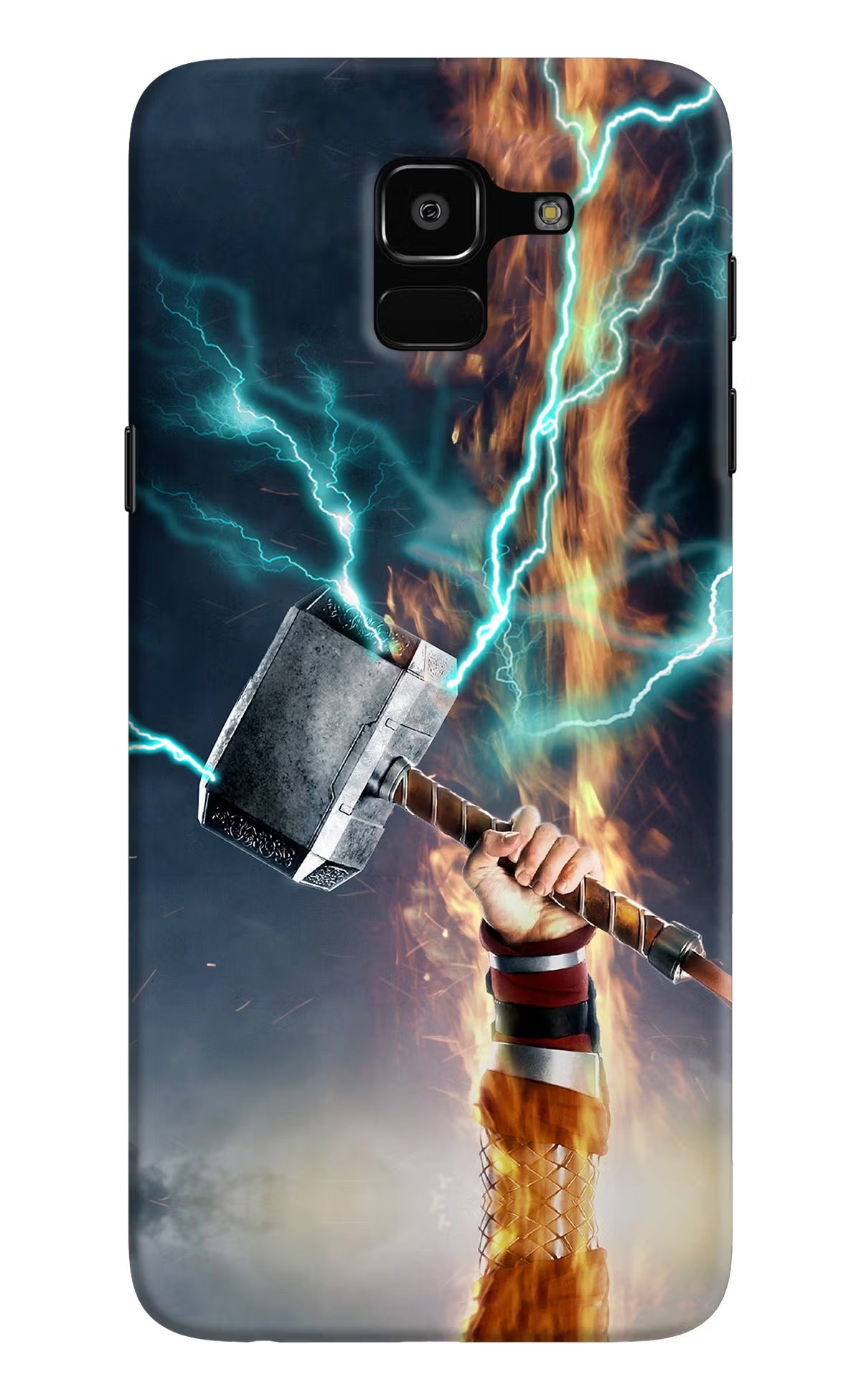 Thor Hammer Mjolnir Samsung J6 Hard Case Back Cover by Casekaro